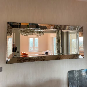 3D Prizmatik Eğimli Kalın Çerçeveli Lüks Ayna